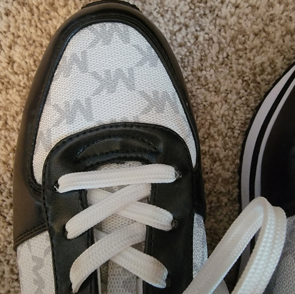 Black and White Monique Michael Kors Platform Sneakers - Picture 3 of 11